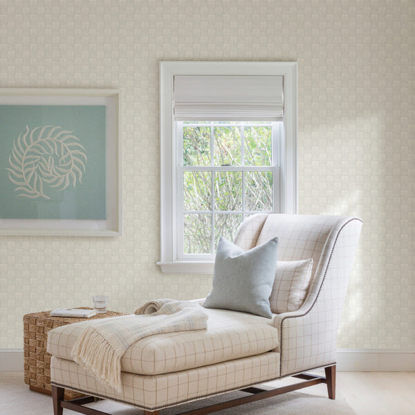Calabash Light Grey Rope Basketweave Wallpaper