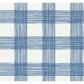 Scarborough Indigo Striated Plaid Wallpaper