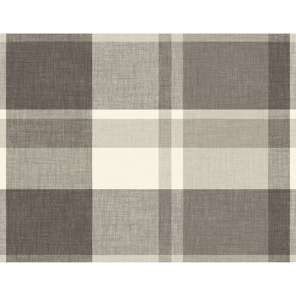 Madaket Charcoal Plaid Wallpaper