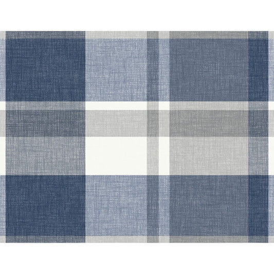 Madaket Indigo Plaid Wallpaper