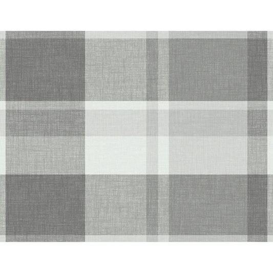 Madaket Dark Grey Plaid Wallpaper
