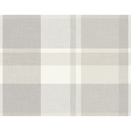 Madaket Light Grey Plaid Wallpaper