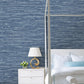 Bellport Denim Wooden Slat Wallpaper