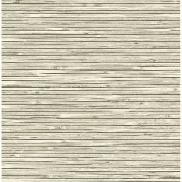 Bellport Ivory Wooden Slat Wallpaper