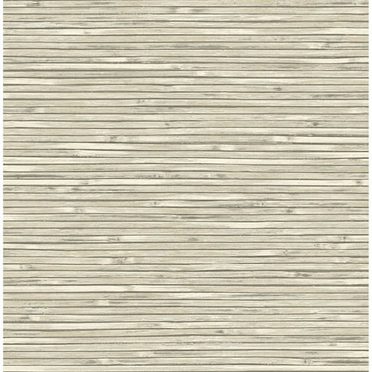 Bellport Ivory Wooden Slat Wallpaper