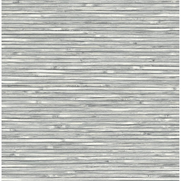 Bellport Dark Grey Wooden Slat Wallpaper