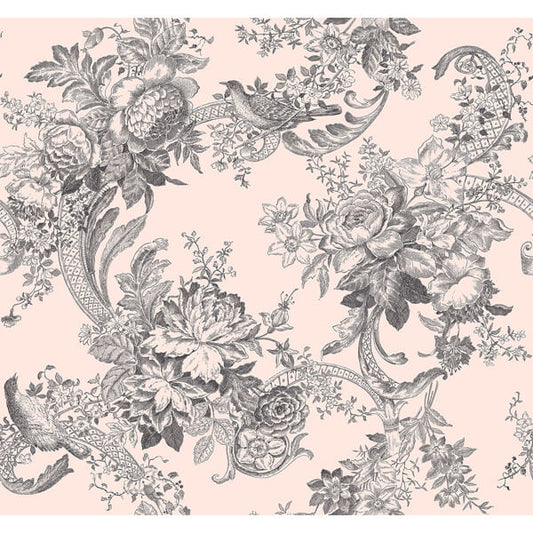 Carmel Blush Baroque Florals Wallpaper
