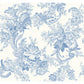 Carmel Light Blue Baroque Florals Wallpaper