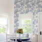 Carmel Light Blue Baroque Florals Wallpaper