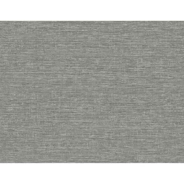 Tiverton Charcoal Faux Grasscloth Wallpaper