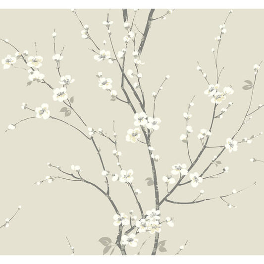 Monterey Ivory Floral Branch Wallpaper