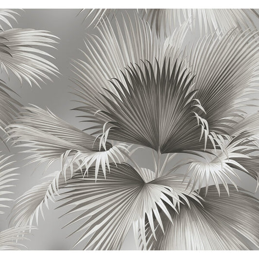 Summer Palm Platinum Tropical Wallpaper