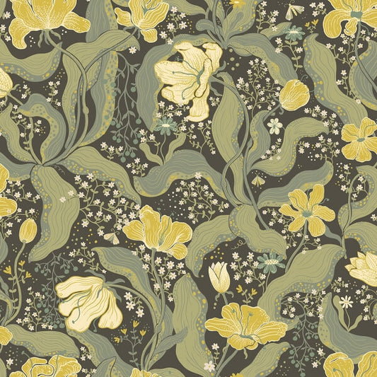 Bodri Green Tulip Garden Wallpaper