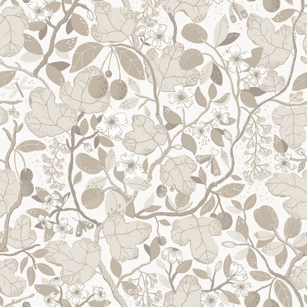 Ewald Beige Garden Vines Wallpaper