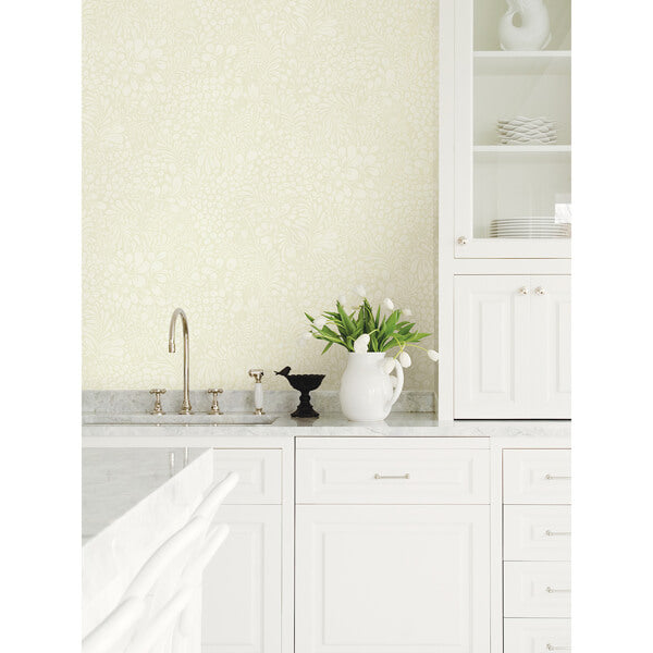 Siv Light Green Botanical Wallpaper