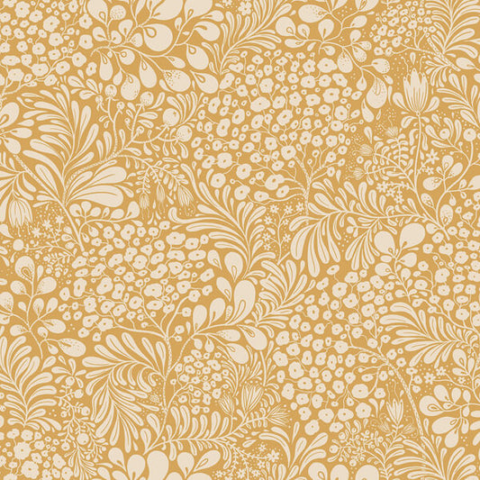 Siv Mustard Botanical Wallpaper