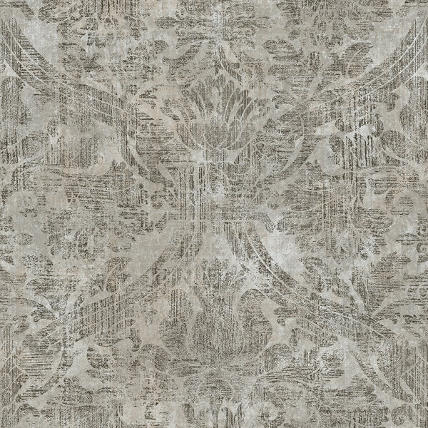 Abigail Grey Damask Wallpaper