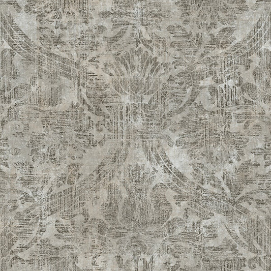 Abigail Grey Damask Wallpaper
