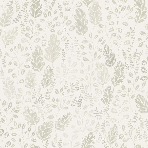 Isha Beige Leaf Wallpaper