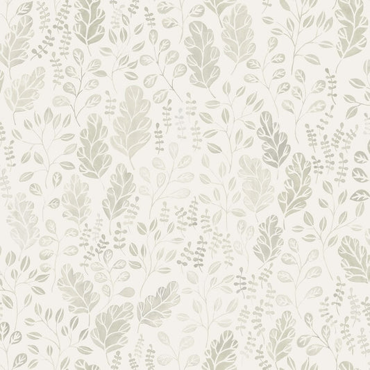Isha Beige Leaf Wallpaper