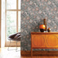 Athena Grey Floral Wallpaper