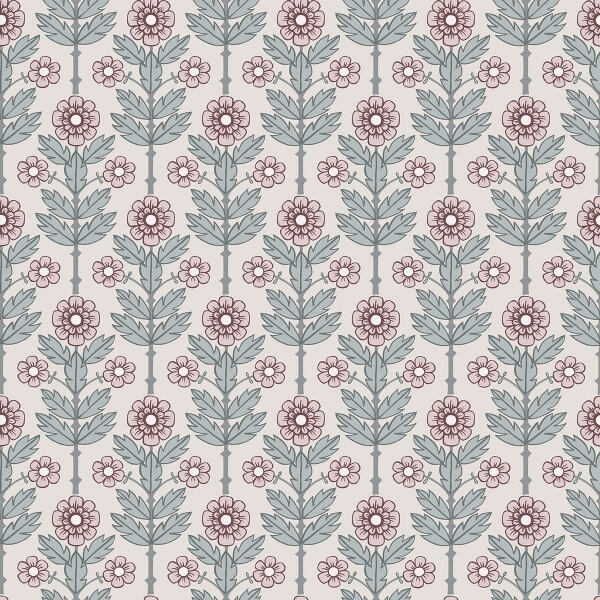Aya Eggshell Floral Wallpaper