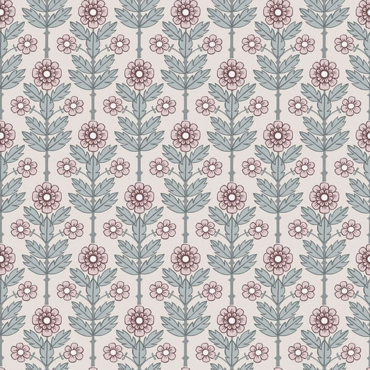 Aya Eggshell Floral Wallpaper