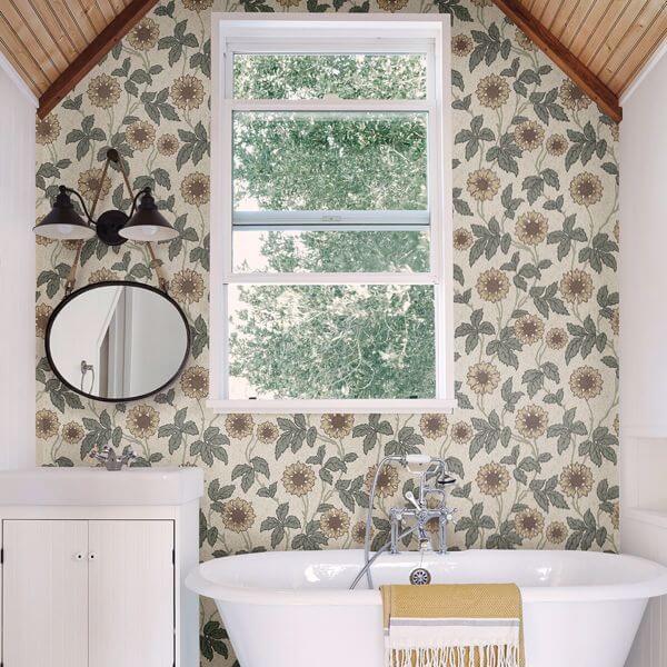 Leilani Beige Floral Wallpaper