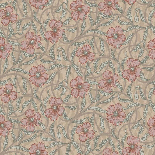 Imogen Light Brown Floral Wallpaper