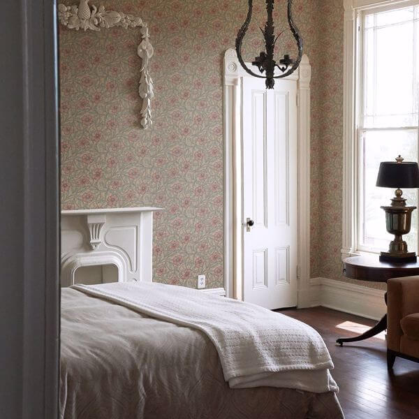 Imogen Light Brown Floral Wallpaper