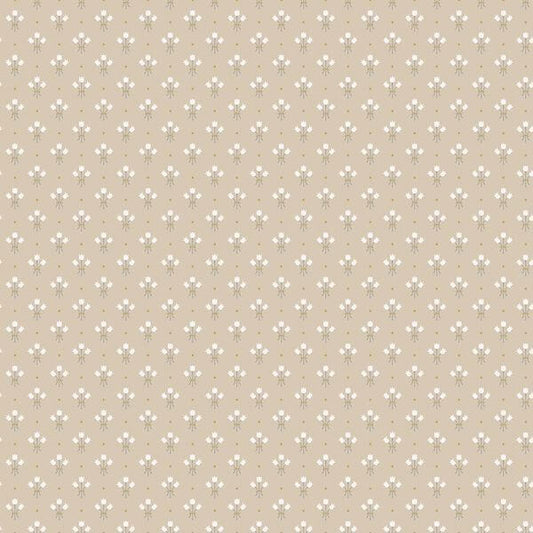 Lili Beige Miniature Floral Wallpaper