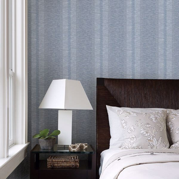 Pezula Blue Texture Stripe Wallpaper