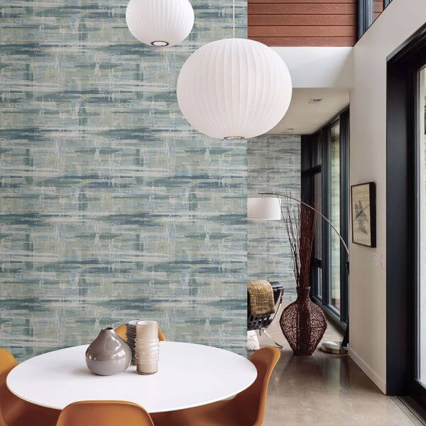 Marari Teal Distressed Texture Wallpaper