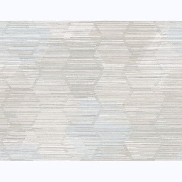 Jabari Grey Geometric Faux Grasscloth Wallpaper