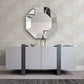 Jabari Grey Geometric Faux Grasscloth Wallpaper