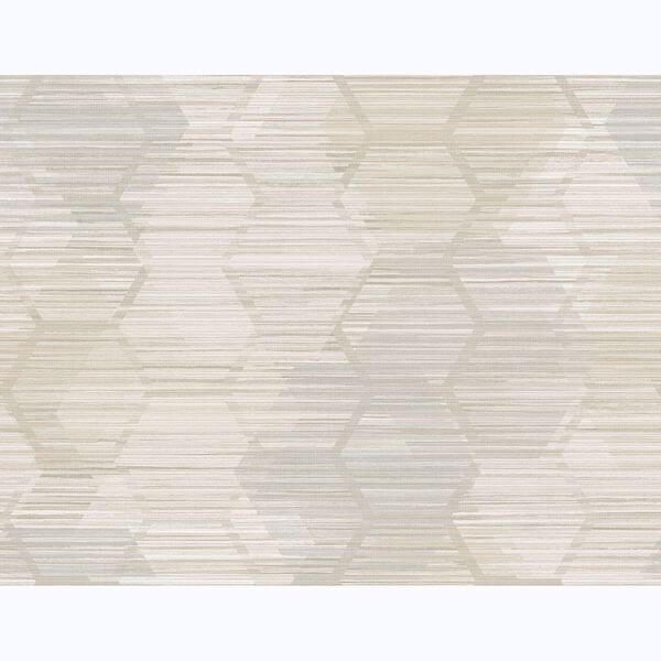 Jabari Wheat Geometric Faux Grasscloth Wallpaper