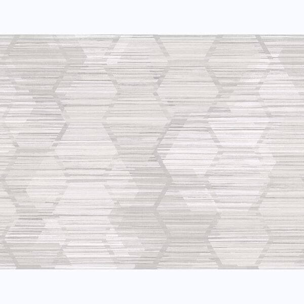 Jabari Light Grey Geometric Faux Grasscloth Wallpaper