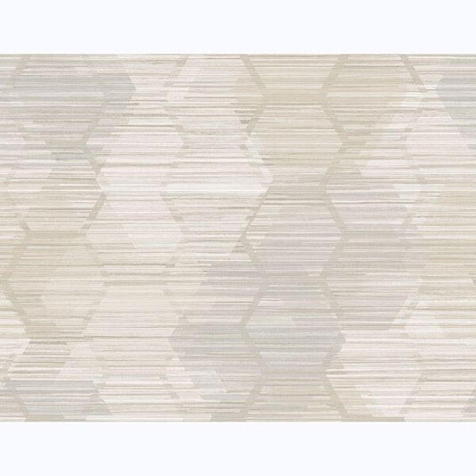 Jabari Beige Geometric Faux Grasscloth Wallpaper