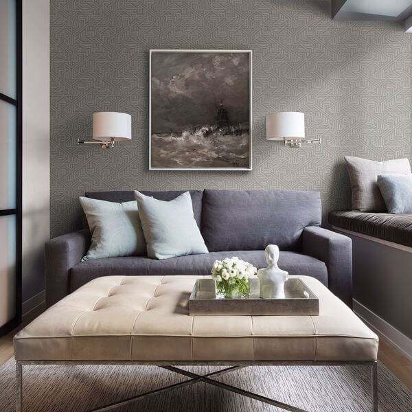 Nambiti Grey Geometric Wallpaper