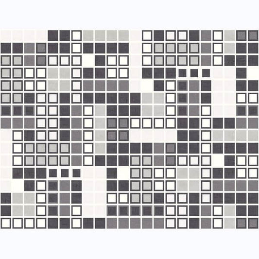 Bantry Black Geometric Wallpaper