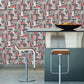 Bantry Red Geometric Wallpaper