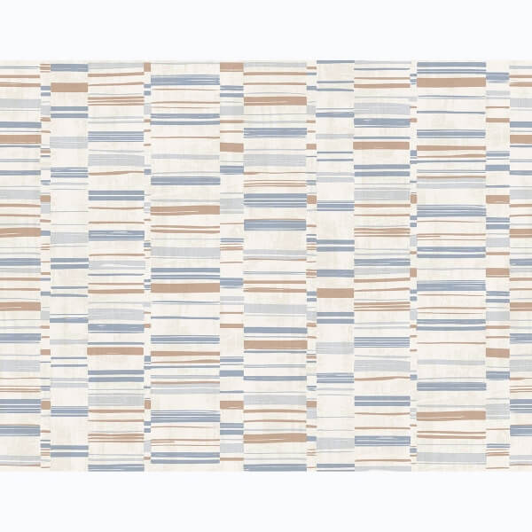 Fresnaye Light Blue Linen Stripe Wallpaper