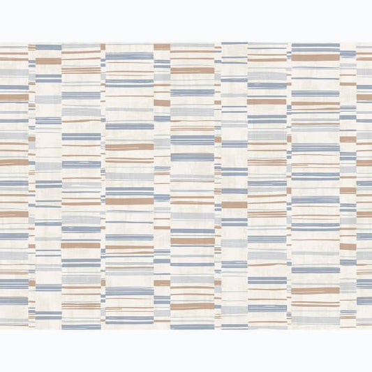 Fresnaye Light Blue Linen Stripe Wallpaper