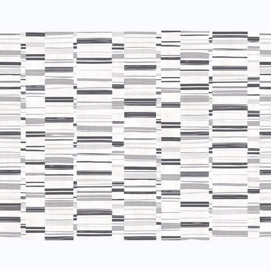 Fresnaye Black Linen Stripe Wallpaper