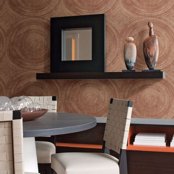 Lalit Burnt Sienna Medallion Wallpaper