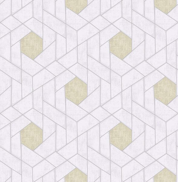 Granada Silver Geometric Wallpaper