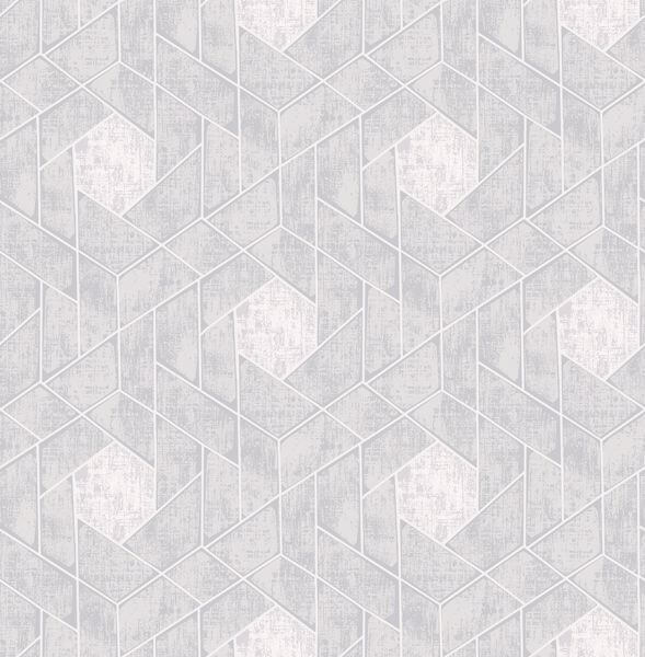 Granada Light Grey Grey Geometric Wallpaper