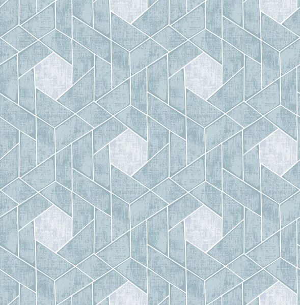 Granada Aqua Geometric Wallpaper