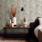 Karson Grey Swirling Geometric Wallpaper