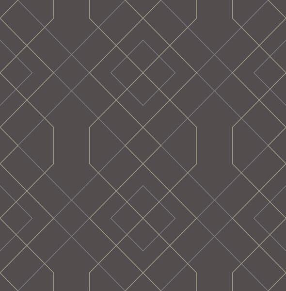 Ballard Grey Geometric Wallpaper
